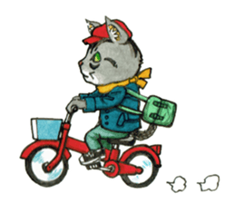 Kabu the cat man sticker #5758672