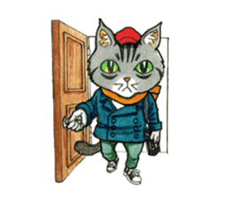 Kabu the cat man sticker #5758678