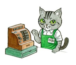 Kabu the cat man sticker #5758681