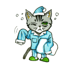 Kabu the cat man sticker #5758685