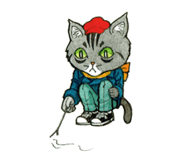 Kabu the cat man sticker #5758686