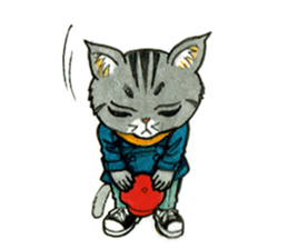 Kabu the cat man sticker #5758687