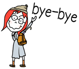 Glasses girl - English ver. - sticker #5758733