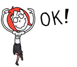 Glasses girl - English ver. - sticker #5758734