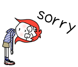 Glasses girl - English ver. - sticker #5758735