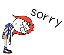 Glasses girl - English ver. - sticker #5758735