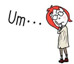 Glasses girl - English ver. - sticker #5758738