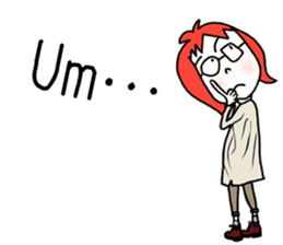 Glasses girl - English ver. - sticker #5758738