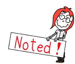 Glasses girl - English ver. - sticker #5758739