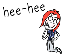 Glasses girl - English ver. - sticker #5758741