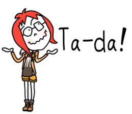 Glasses girl - English ver. - sticker #5758744