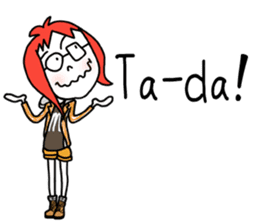 Glasses girl - English ver. - sticker #5758744