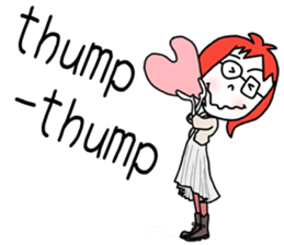 Glasses girl - English ver. - sticker #5758745