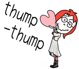 Glasses girl - English ver. - sticker #5758745