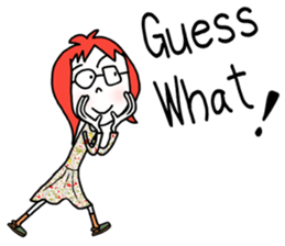 Glasses girl - English ver. - sticker #5758746