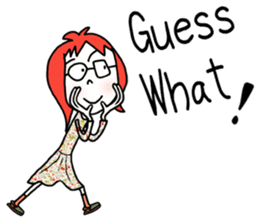 Glasses girl - English ver. - sticker #5758746