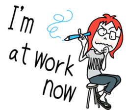 Glasses girl - English ver. - sticker #5758750