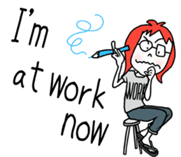 Glasses girl - English ver. - sticker #5758750