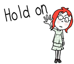 Glasses girl - English ver. - sticker #5758751