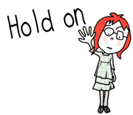 Glasses girl - English ver. - sticker #5758751