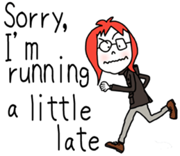 Glasses girl - English ver. - sticker #5758752