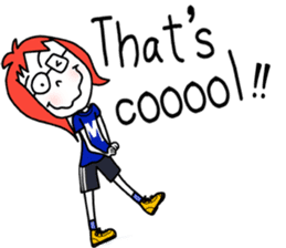 Glasses girl - English ver. - sticker #5758755