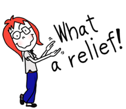 Glasses girl - English ver. - sticker #5758762