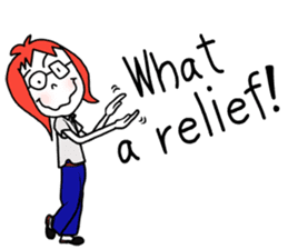 Glasses girl - English ver. - sticker #5758762