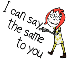 Glasses girl - English ver. - sticker #5758763