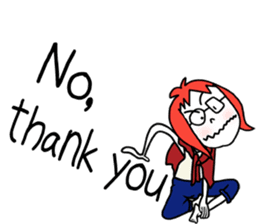 Glasses girl - English ver. - sticker #5758764