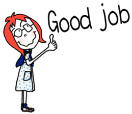 Glasses girl - English ver. - sticker #5758765