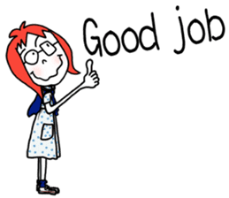 Glasses girl - English ver. - sticker #5758765