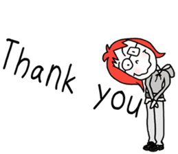 Glasses girl - English ver. - sticker #5758767