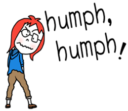 Glasses girl - English ver. - sticker #5758768