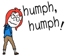 Glasses girl - English ver. - sticker #5758768