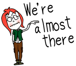 Glasses girl - English ver. - sticker #5758770