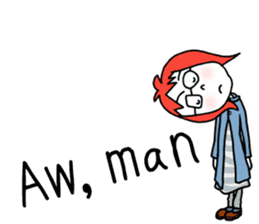 Glasses girl - English ver. - sticker #5758771