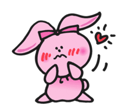 Pimo, the bunny made of a handkerchief! sticker #5759060