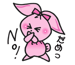 Pimo, the bunny made of a handkerchief! sticker #5759062