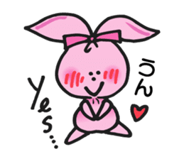 Pimo, the bunny made of a handkerchief! sticker #5759076