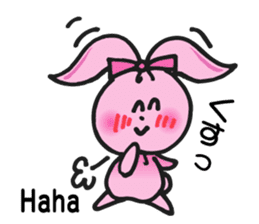 Pimo, the bunny made of a handkerchief! sticker #5759088