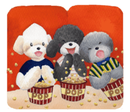 Parti poodle Latte's family & friends sticker #5759096