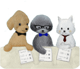 Parti poodle Latte's family & friends sticker #5759100