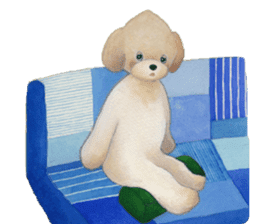 Parti poodle Latte's family & friends sticker #5759106