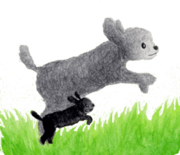 Parti poodle Latte's family & friends sticker #5759110