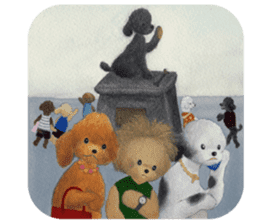 Parti poodle Latte's family & friends sticker #5759111