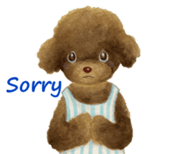 Parti poodle Latte's family & friends sticker #5759113