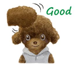 Parti poodle Latte's family & friends sticker #5759128