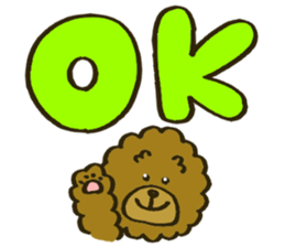 A toy poodle has round hair 2 sticker #5763183