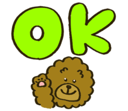 A toy poodle has round hair 2 sticker #5763183